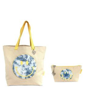 NEW Love Bags RAILI TOTE - HAPPY FACE & CLUTCH